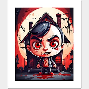 Cute Halloween Vampire Posters and Art